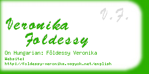 veronika foldessy business card